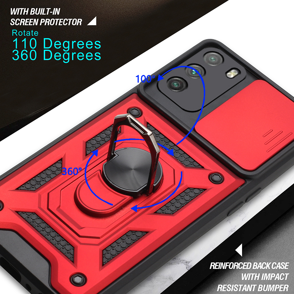 Bakeey-for-Poco-F3-Xiaomi-Redmi-K40-Case-Armor-Bumpers-Shockproof-Magnetic-with-360-Rotation-Finger--1878821-3