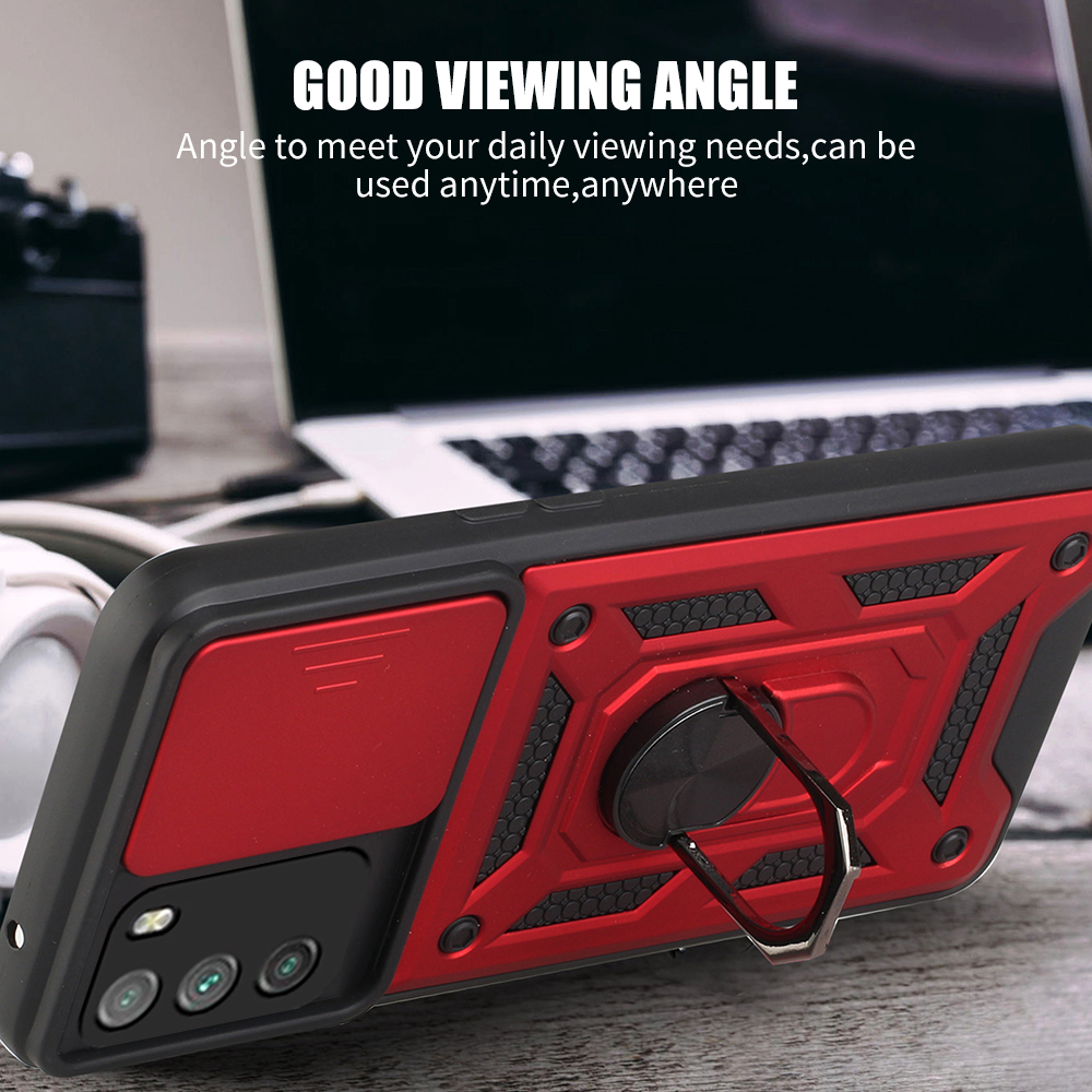 Bakeey-for-Poco-F3-Xiaomi-Redmi-K40-Case-Armor-Bumpers-Shockproof-Magnetic-with-360-Rotation-Finger--1878821-4