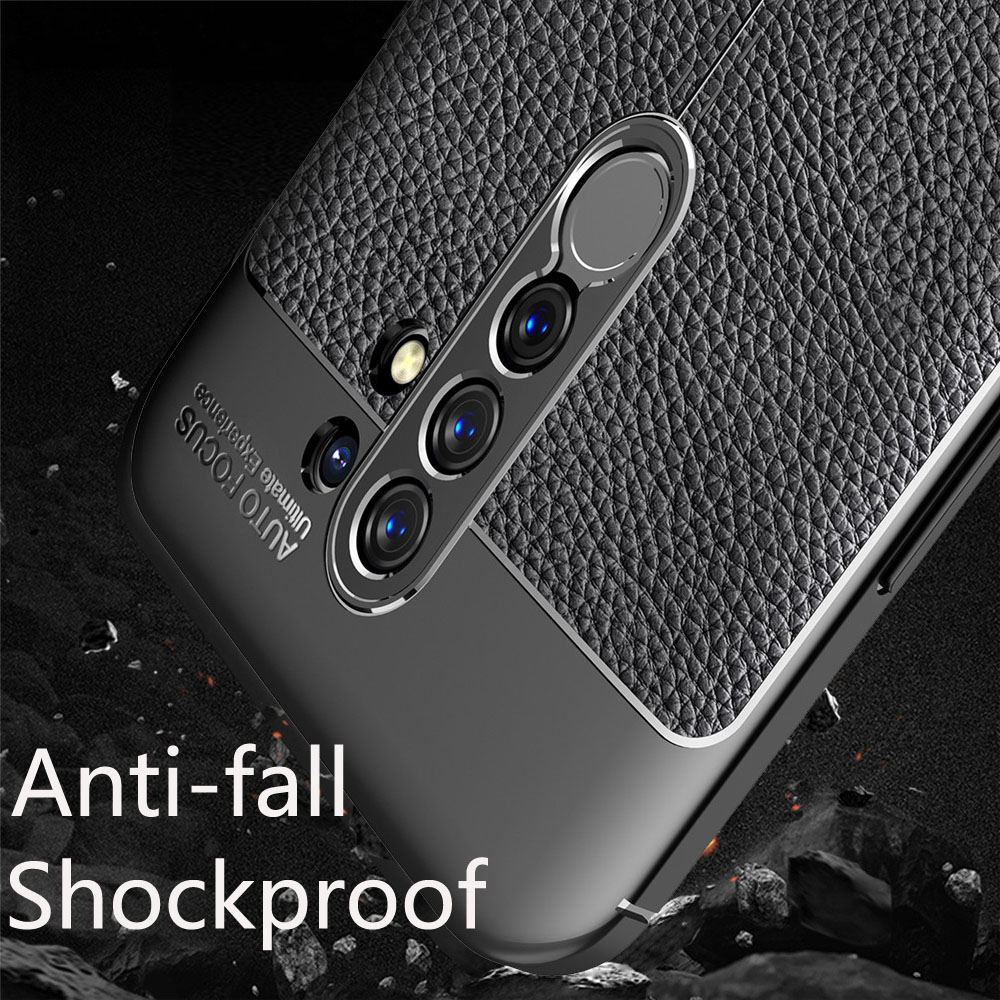 Bakeey-for-Redmi-9-Case-Business-Litchi-Texture-Shockproof-PU-Leather-with-Lens-Protector-Protective-1707279-5