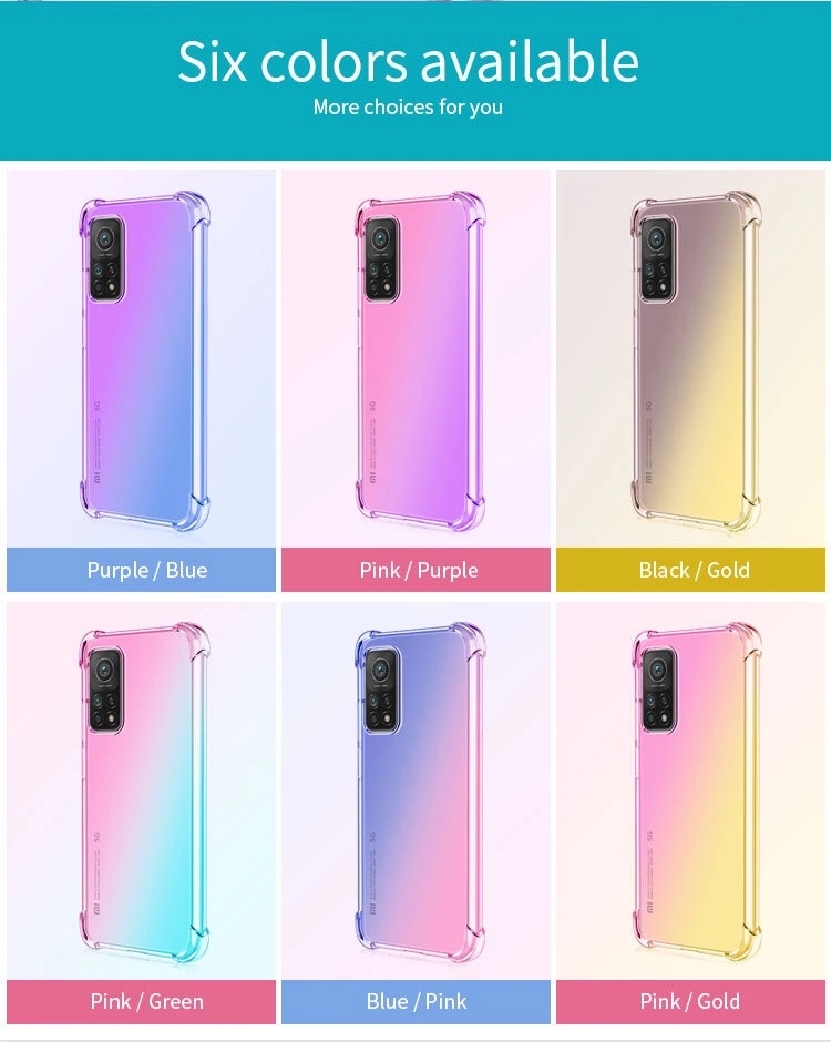 Bakeey-for-Xiaomi-Mi-10T10T-Pro-Case-Gradient-Color-with-Four-Corner-Airbags-Shockproof-Translucent--1758675-1