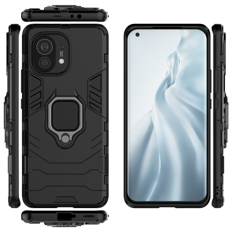 Bakeey-for-Xiaomi-Mi-11-Case-Armor-Shockproof-Magnetic-with-360-Rotation-Finger-Ring-Holder-Stand-PC-1825811-9