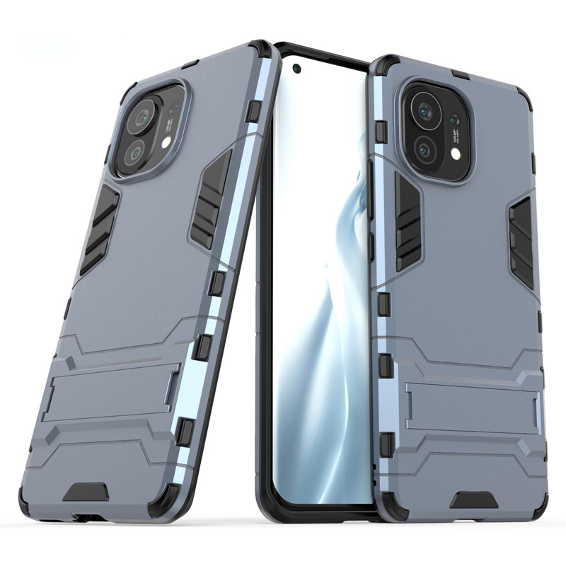 Bakeey-for-Xiaomi-Mi-11-Case-Armor-with-Bracket-Shockproof-PC-Protective-Case-Back-Cover-Non-Origina-1825793-8