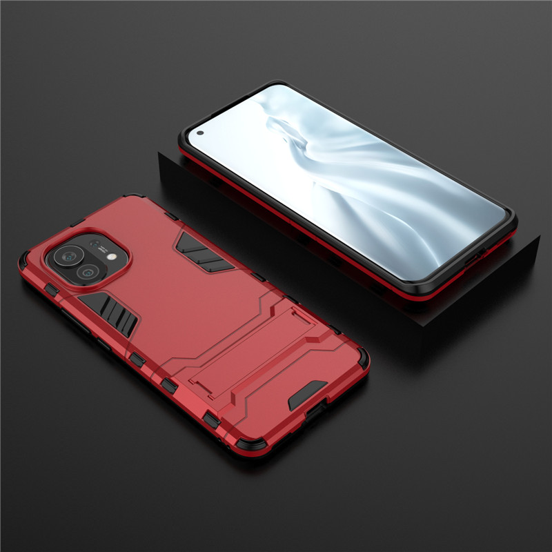Bakeey-for-Xiaomi-Mi-11-Case-Armor-with-Bracket-Shockproof-PC-Protective-Case-Back-Cover-Non-Origina-1825793-9