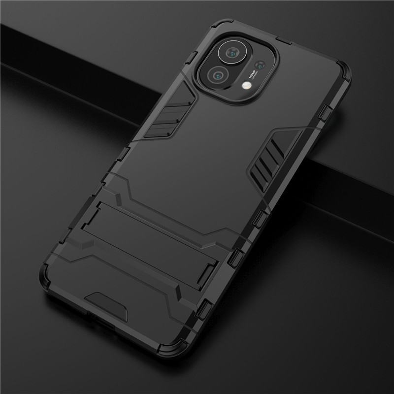 Bakeey-for-Xiaomi-Mi-11-Case-Armor-with-Bracket-Shockproof-PC-Protective-Case-Back-Cover-Non-Origina-1825793-10