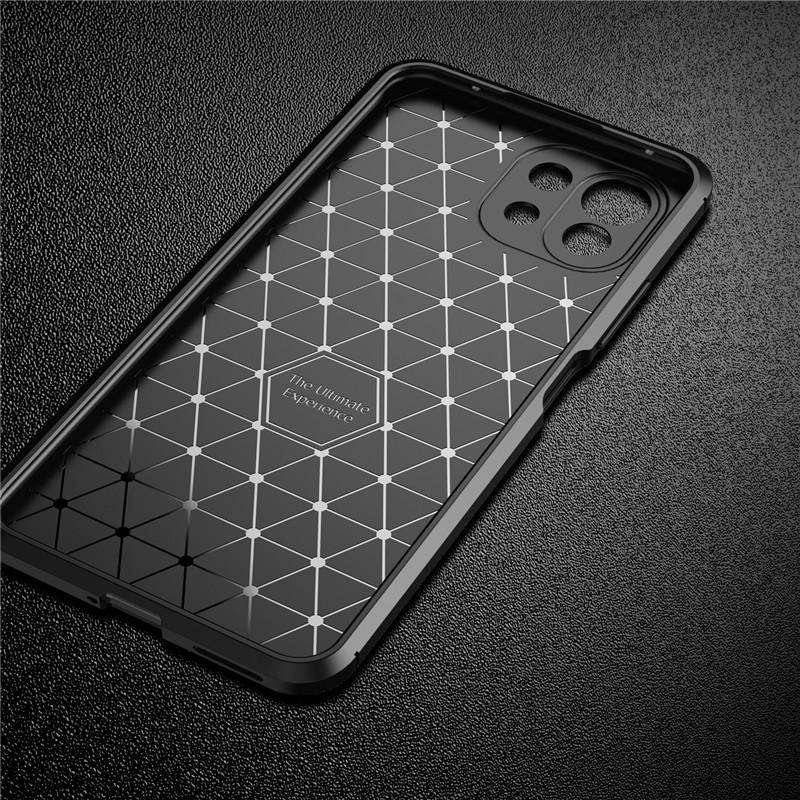 Bakeey-for-Xiaomi-Mi-11-Case-Luxury-Carbon-Fiber-Pattern-with-Lens-Protector-Shockproof-Silicone-Pro-1866150-3