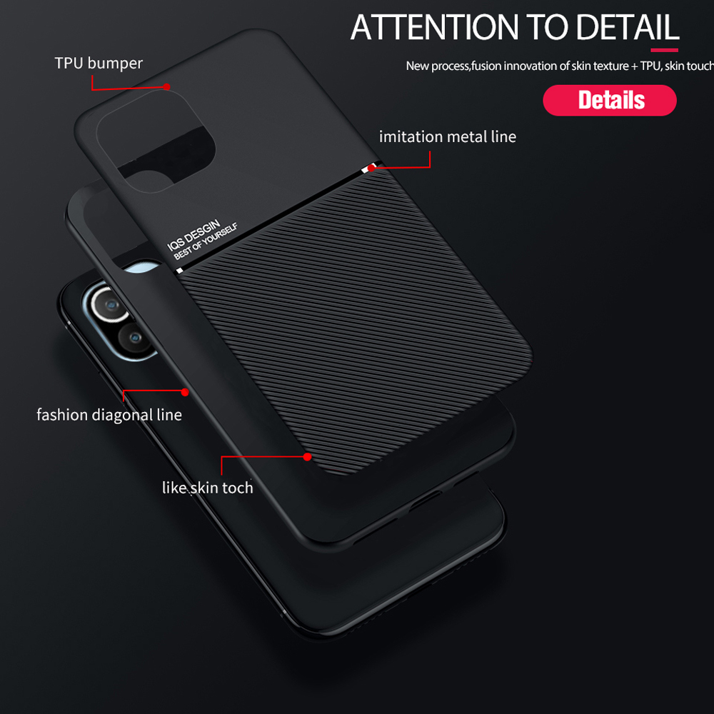 Bakeey-for-Xiaomi-Mi-11-Case-Magnetic-Leather-Texture-Non-Slip-TPU-Shockproof-Protective-Case-Back-C-1867367-3