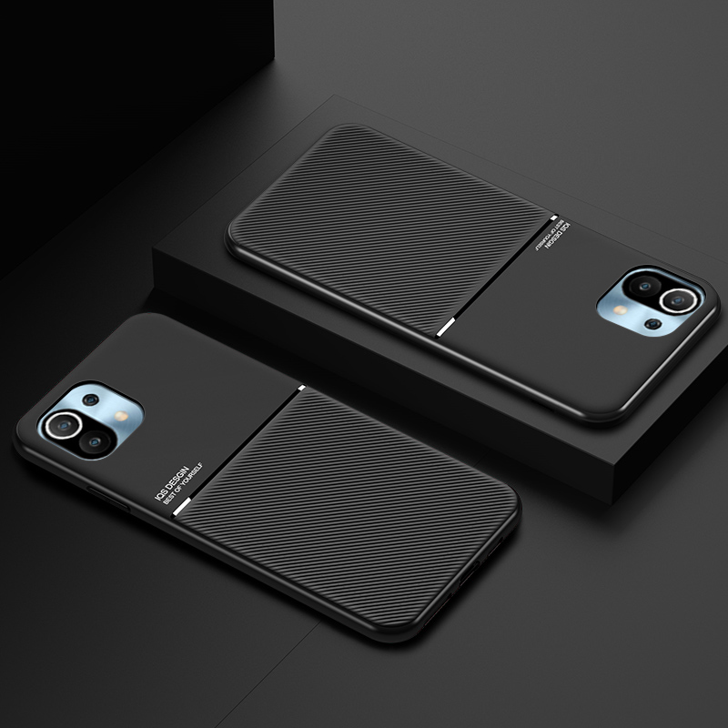 Bakeey-for-Xiaomi-Mi-11-Case-Magnetic-Leather-Texture-Non-Slip-TPU-Shockproof-Protective-Case-Back-C-1867367-7