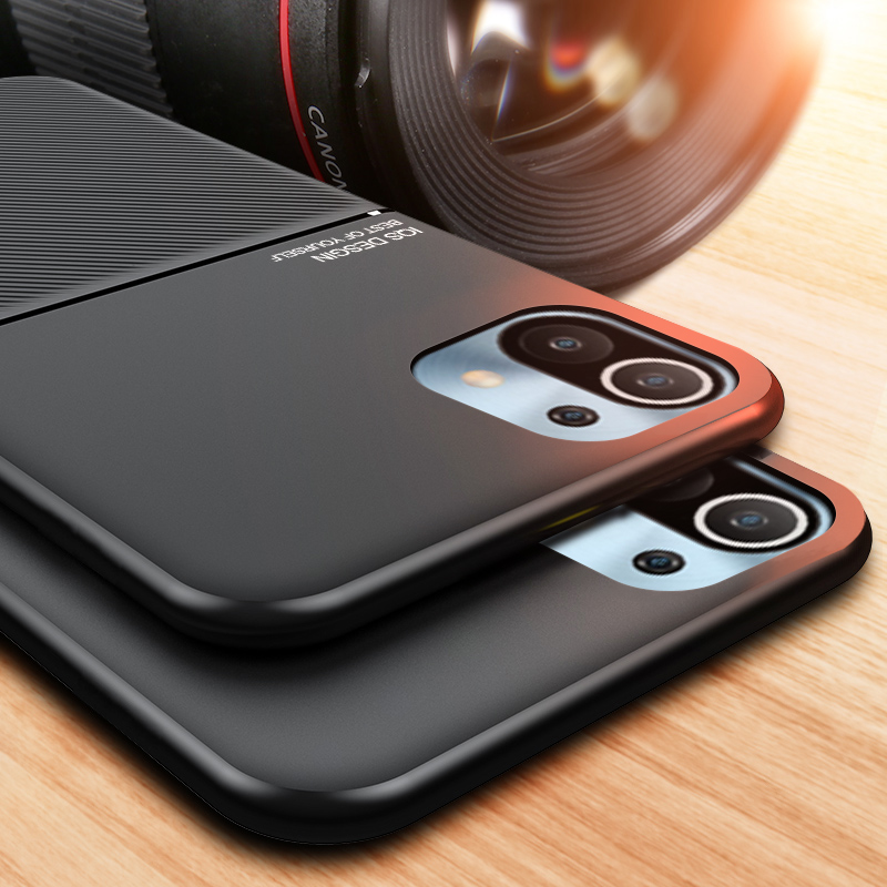 Bakeey-for-Xiaomi-Mi-11-Case-Magnetic-Leather-Texture-Non-Slip-TPU-Shockproof-Protective-Case-Back-C-1867367-9
