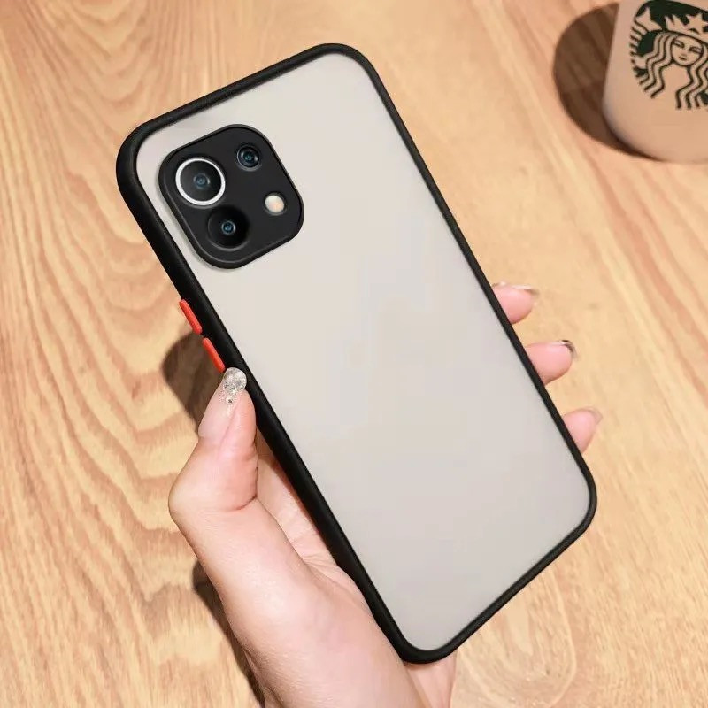 Bakeey-for-Xiaomi-Mi-11-Case-Shockproof-Anti-Fingerprint-with-Lens-Protector-Matte-Translucent-PC--T-1825848-7