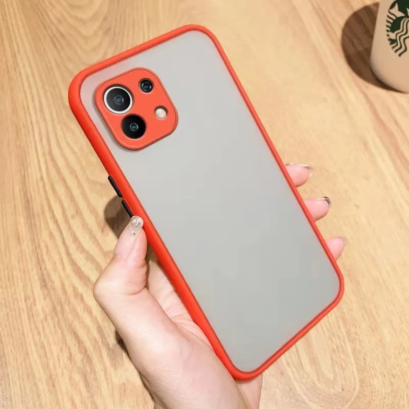 Bakeey-for-Xiaomi-Mi-11-Case-Shockproof-Anti-Fingerprint-with-Lens-Protector-Matte-Translucent-PC--T-1825848-8