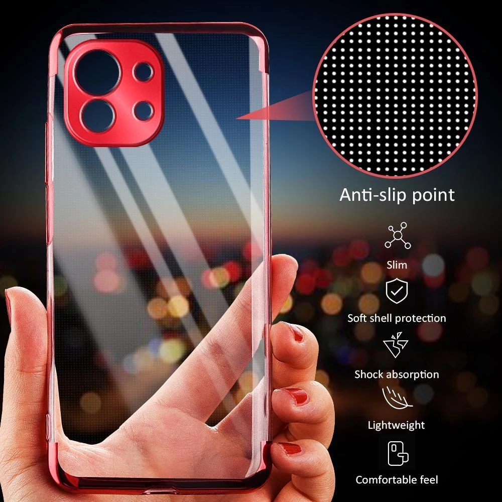 Bakeey-for-Xiaomi-Mi-11-Lite-Case-2-in-1-Plating-with-Lens-Protector-Ultra-Thin-Anti-Fingerprint-Sho-1865786-2