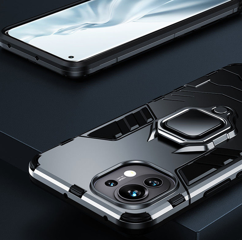 Bakeey-for-Xiaomi-Mi-11-Lite-Case-Armor-Shockproof-Magnetic-with-360deg-Rotation-Finger-Ring-Holder--1872846-6