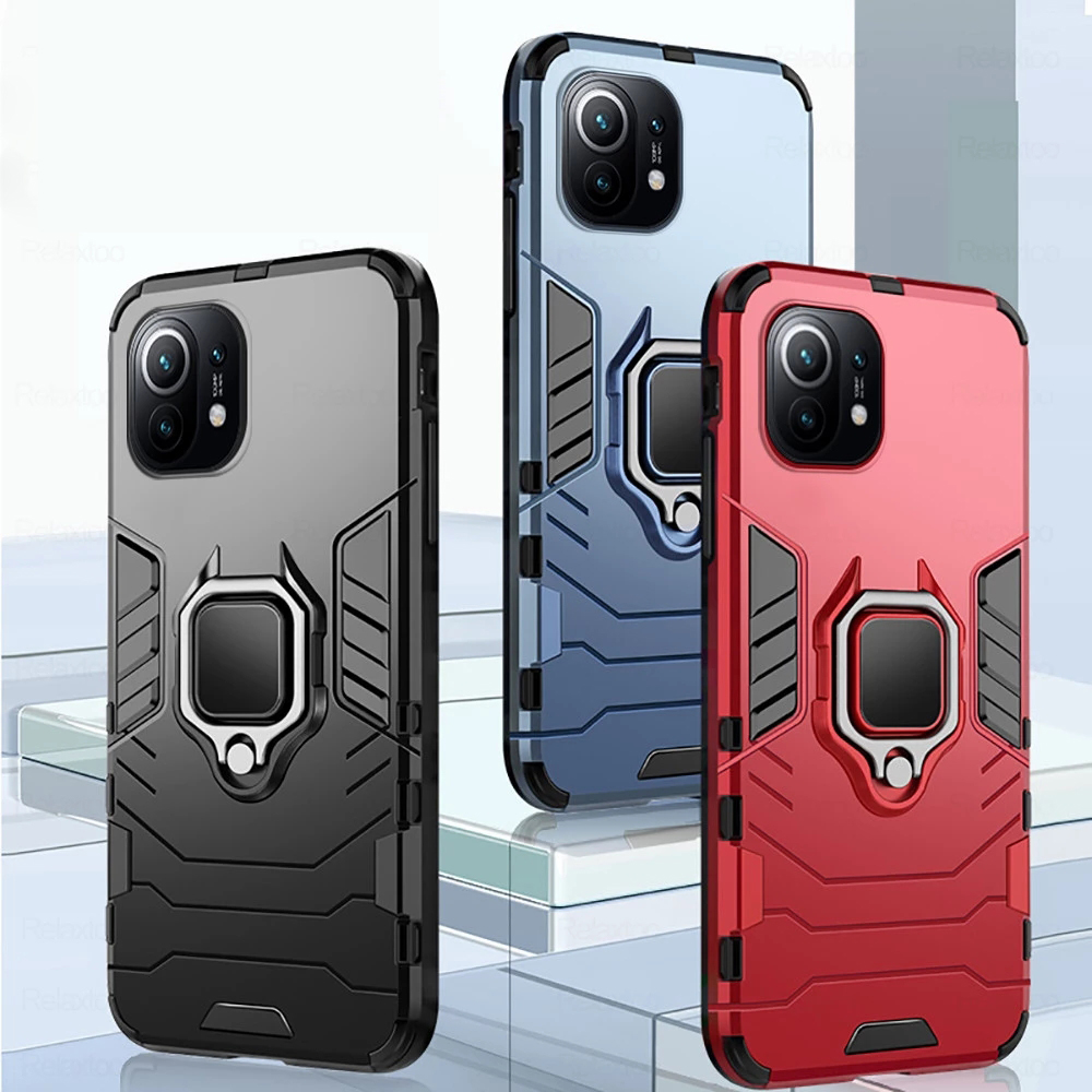 Bakeey-for-Xiaomi-Mi-11-Lite-Case-Armor-Shockproof-Magnetic-with-360deg-Rotation-Finger-Ring-Holder--1872846-10