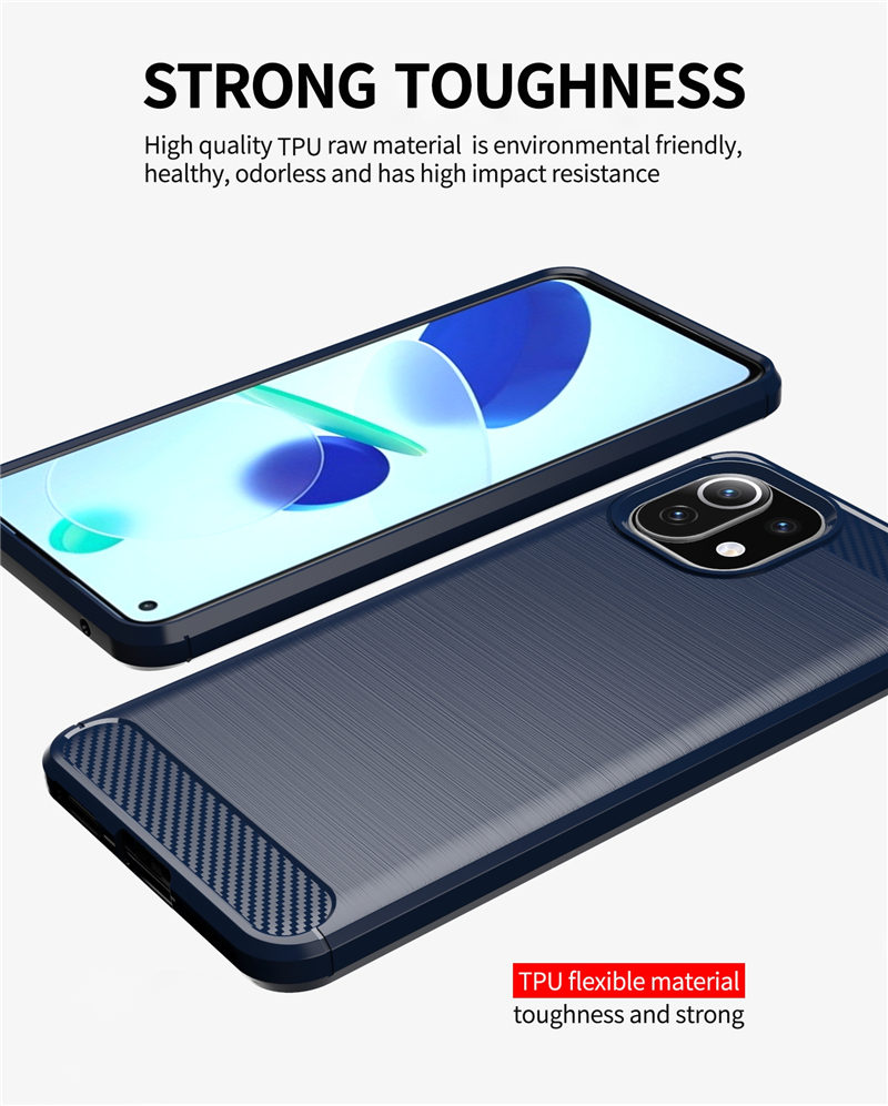 Bakeey-for-Xiaomi-Mi-11-Lite-Case-Carbon-Fiber-Texture-Shockproof-TPU-Protective-Case-Back-Cover-Non-1872845-5