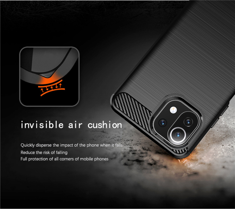 Bakeey-for-Xiaomi-Mi-11-Lite-Case-Carbon-Fiber-Texture-Shockproof-TPU-Protective-Case-Back-Cover-Non-1872845-10