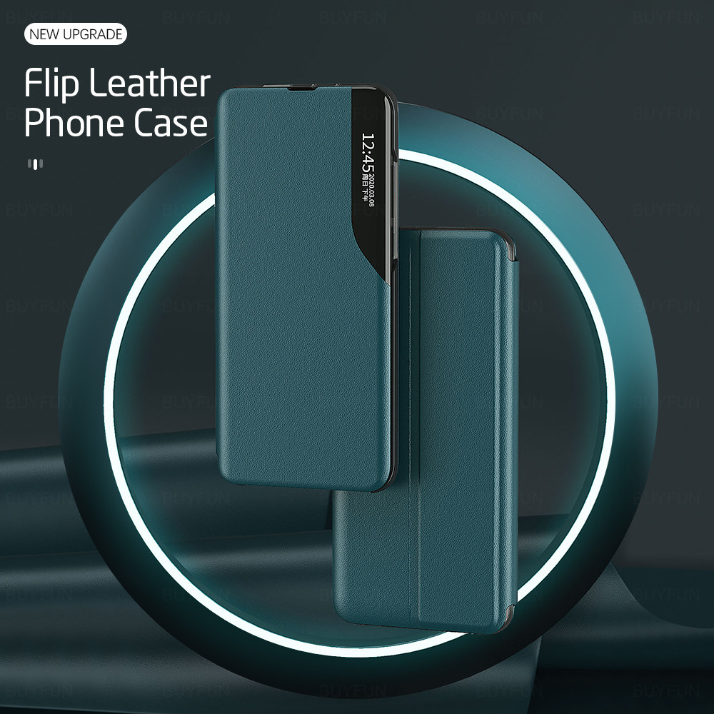 Bakeey-for-Xiaomi-Mi-11-Lite-Case-Magnetic-Flip-Smart-Sleep-Window-View-Shockproof-PU-Leather-Full-C-1872972-1