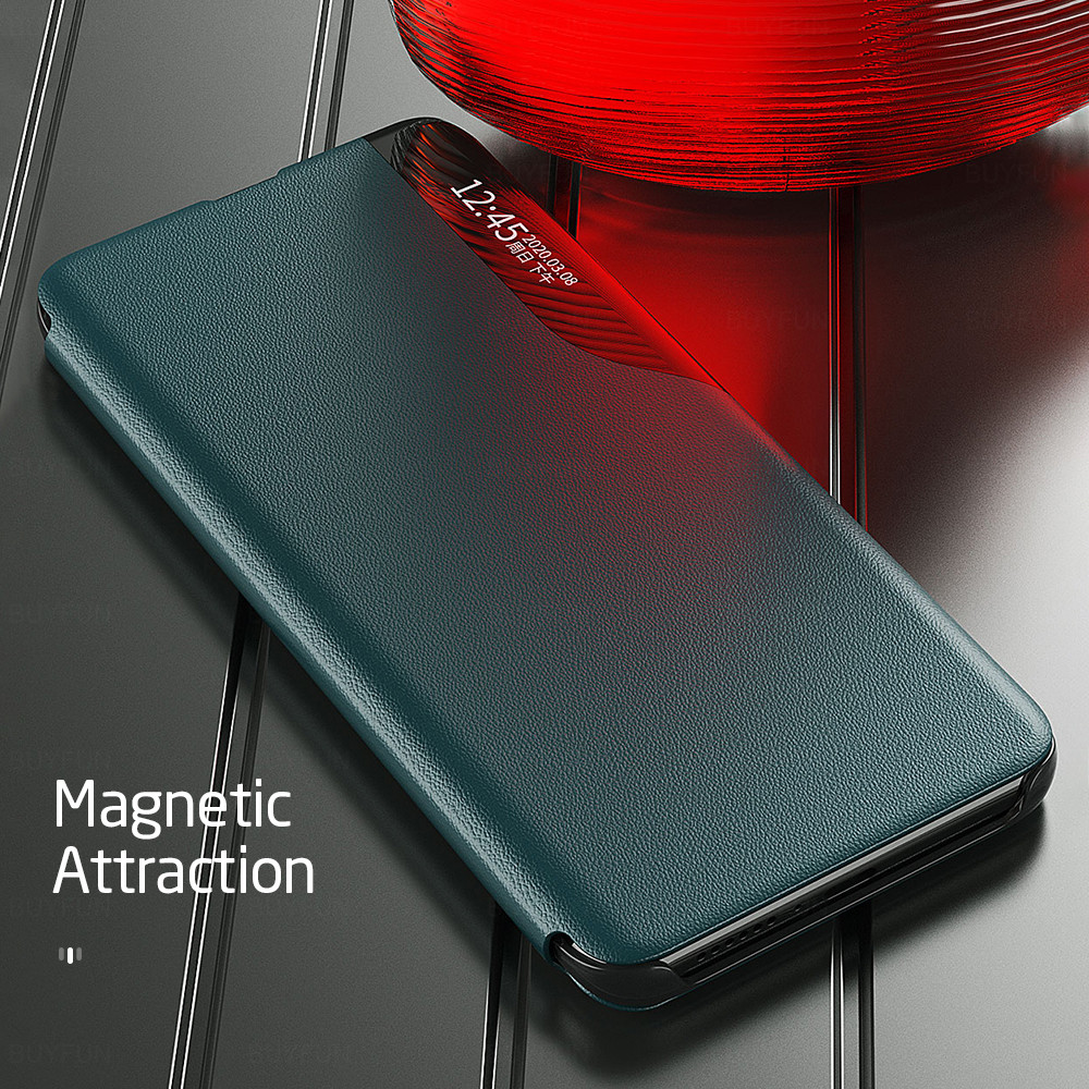 Bakeey-for-Xiaomi-Mi-11-Lite-Case-Magnetic-Flip-Smart-Sleep-Window-View-Shockproof-PU-Leather-Full-C-1872972-2