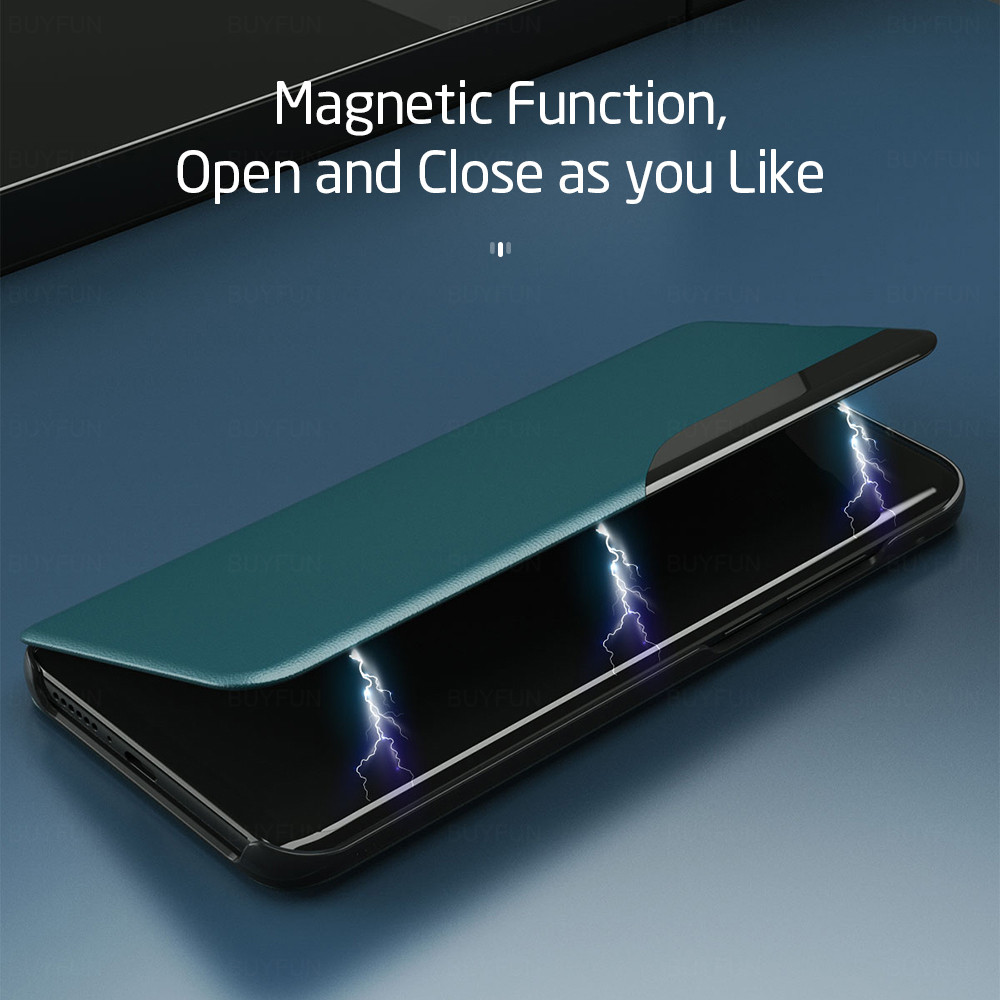 Bakeey-for-Xiaomi-Mi-11-Lite-Case-Magnetic-Flip-Smart-Sleep-Window-View-Shockproof-PU-Leather-Full-C-1872972-3