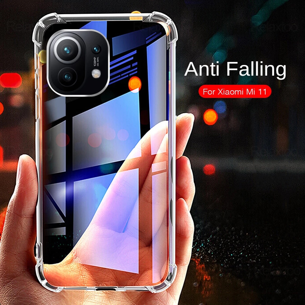 Bakeey-for-Xiaomi-Mi-11-Protective-Case-with-Air-Bag-Shockproof-Transparent-Non-Yellow-Soft-TPU-Back-1825980-1