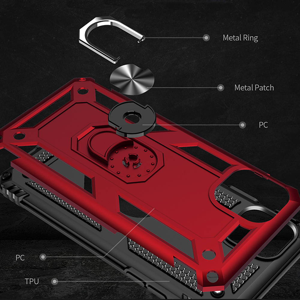 Bakeey-for-Xiaomi-Mi-Note-10-Lite-Case-Armor-Magnetic-Shockproof-with-Finger-Ring-Holder-Stand-PC-Pr-1734991-4