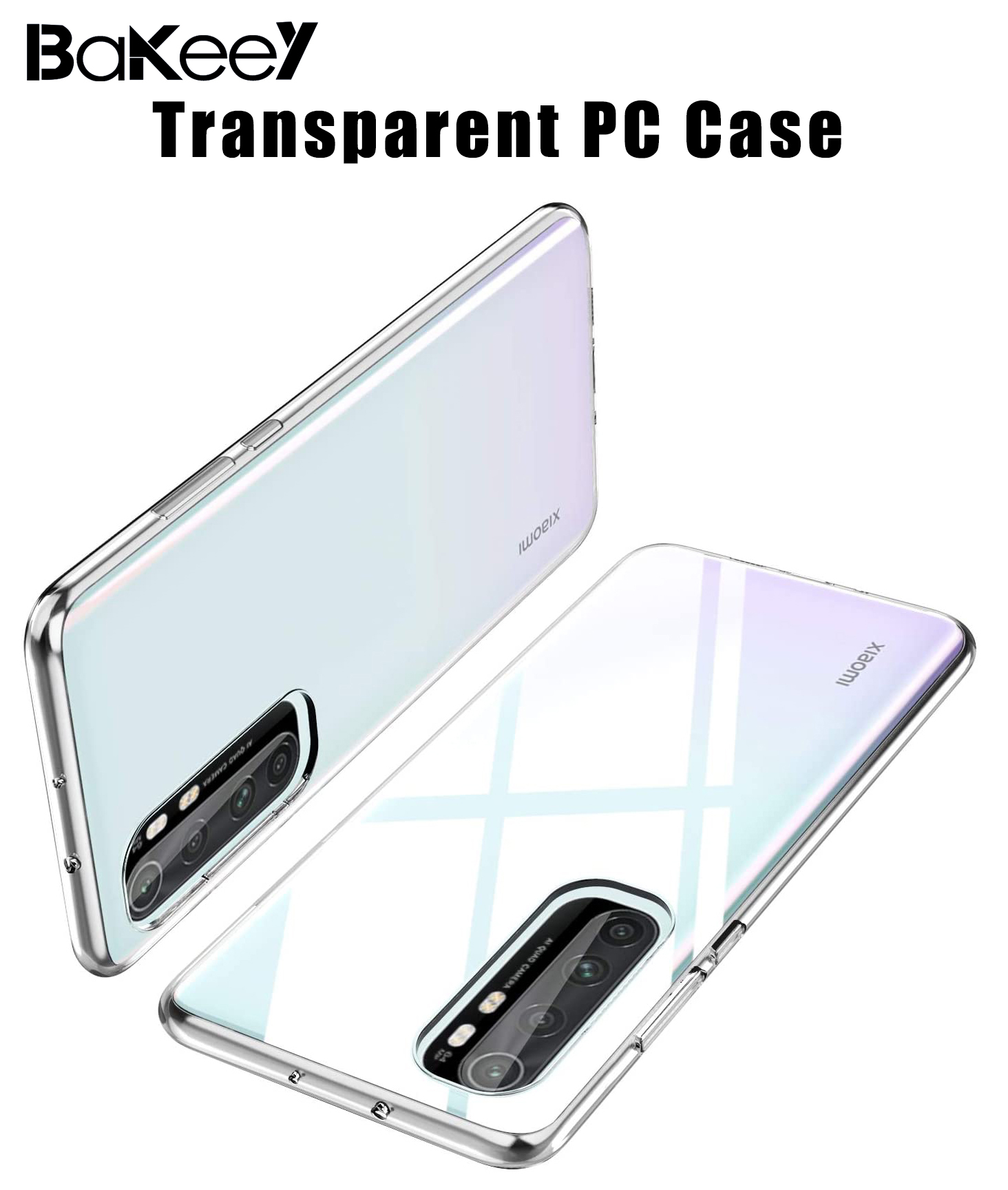 Bakeey-for-Xiaomi-Mi-Note-10-Lite-Case-Crystal-Transparent-Shockproof-Hard-PC-Non-yellow-Protective--1695314-1