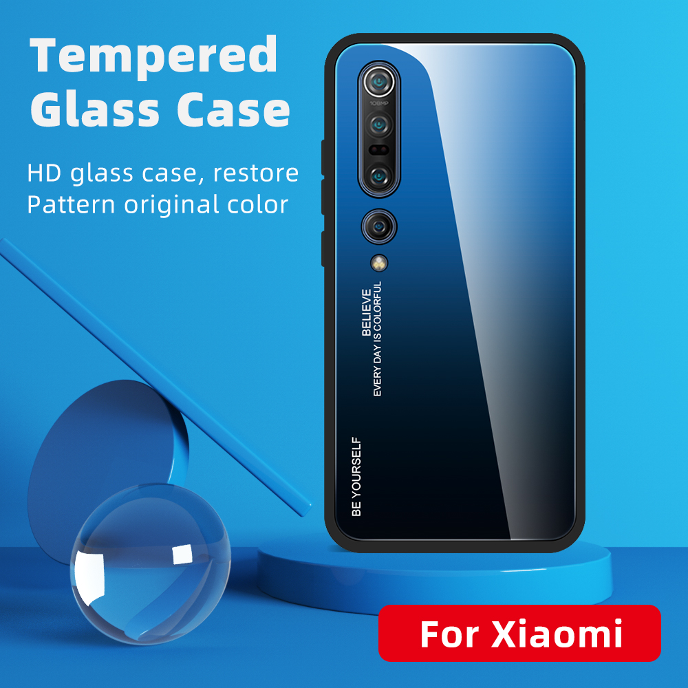 Bakeey-for-Xiaomi-Mi10-Mi-10--Mi-10-Pro-Case-Gradient-Color-Tempered-Glass-Shockproof-Scratch-Resist-1727234-2