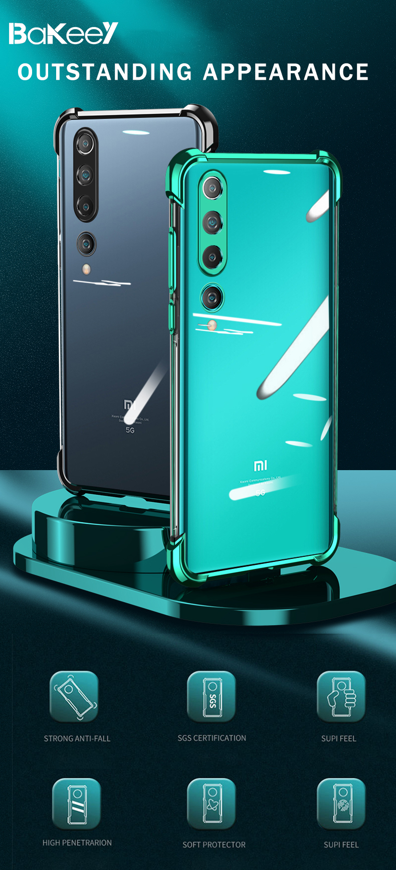 Bakeey-for-Xiaomi-Mi10-Mi-10-Pro-Case-2-in-1-Plating-with-Airbag-Lens-Protector-Ultra-Thin-Anti-Fing-1731924-2