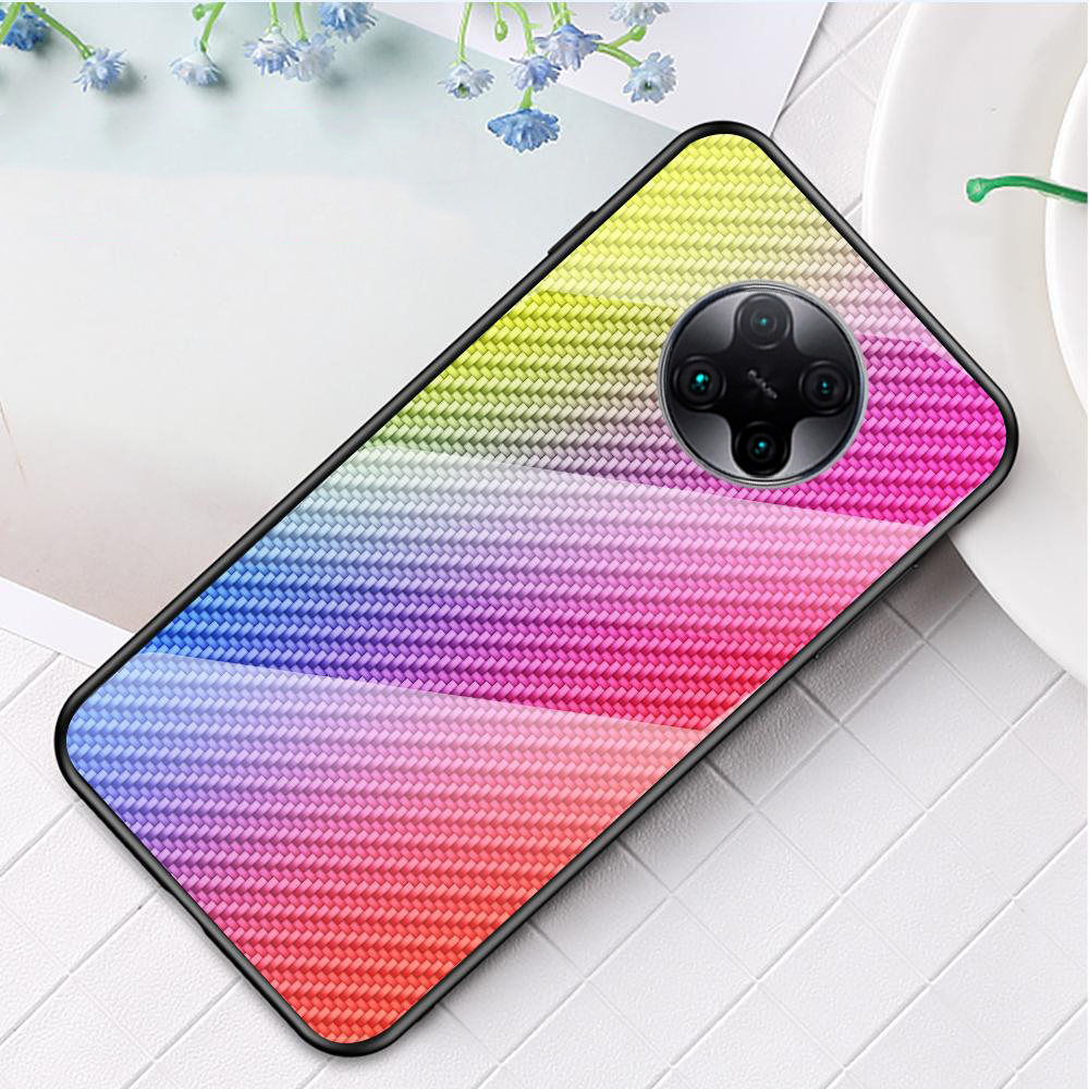Bakeey-for-Xiaomi-Poco-F2-Pro--Xiaomi-Redmi-K30-Pro-Case-Carbon-Fiber-Pattern-Gradient-Color-Tempere-1708308-13