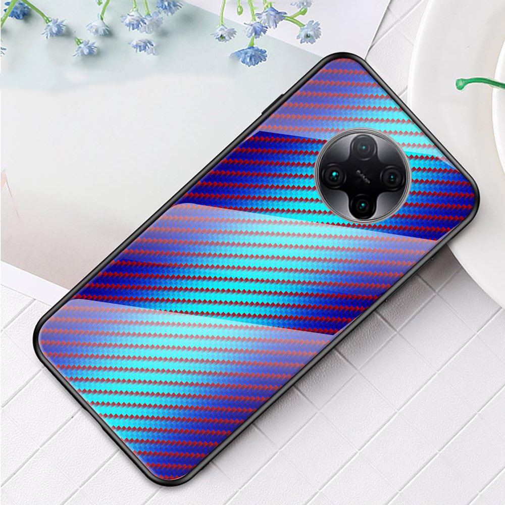 Bakeey-for-Xiaomi-Poco-F2-Pro--Xiaomi-Redmi-K30-Pro-Case-Carbon-Fiber-Pattern-Gradient-Color-Tempere-1708308-15