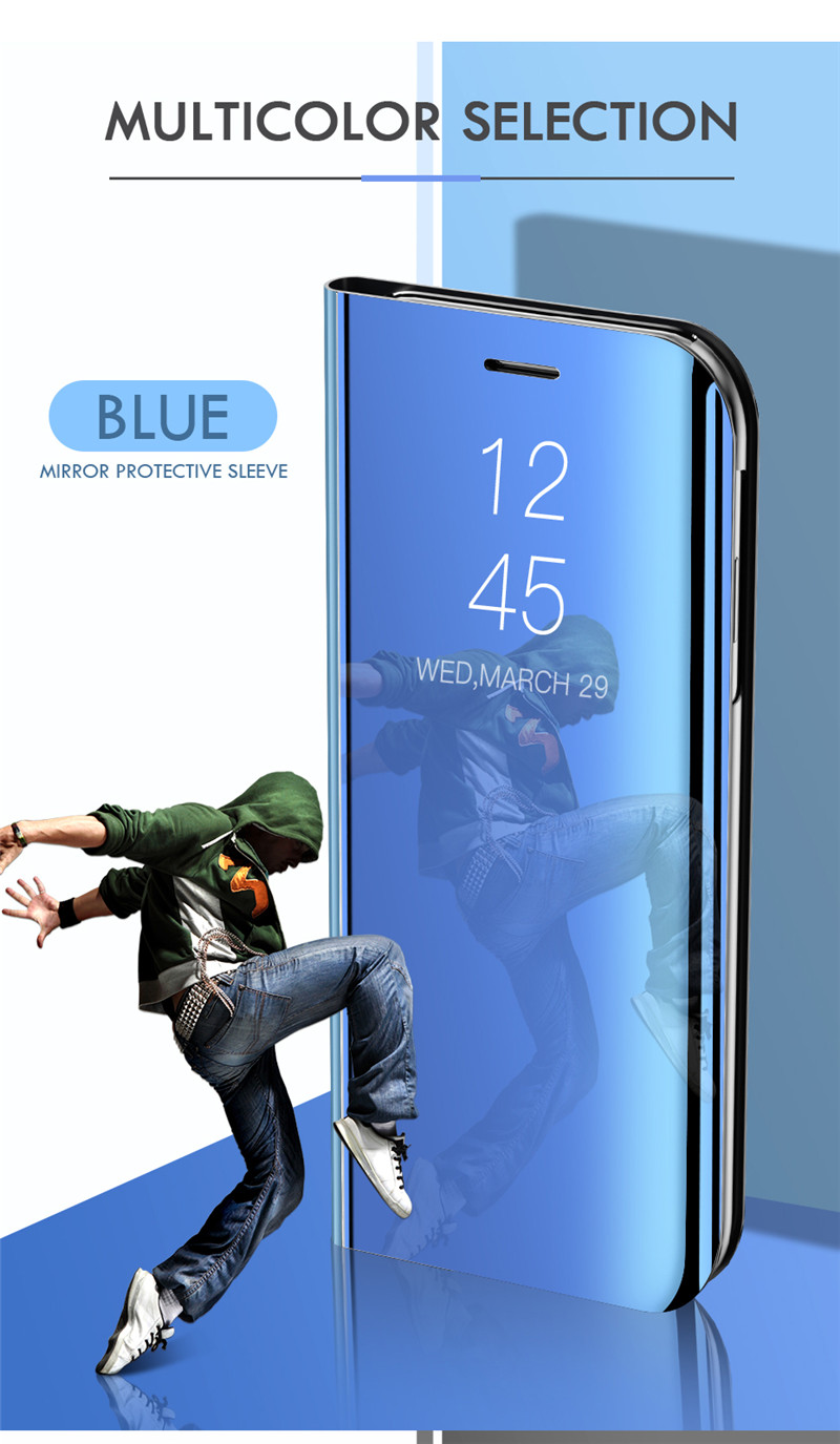 Bakeey-for-Xiaomi-Redmi-10-Case-Foldable-Flip-Plating-Mirror-Window-View-Shockproof-Full-Cover-Prote-1914692-8