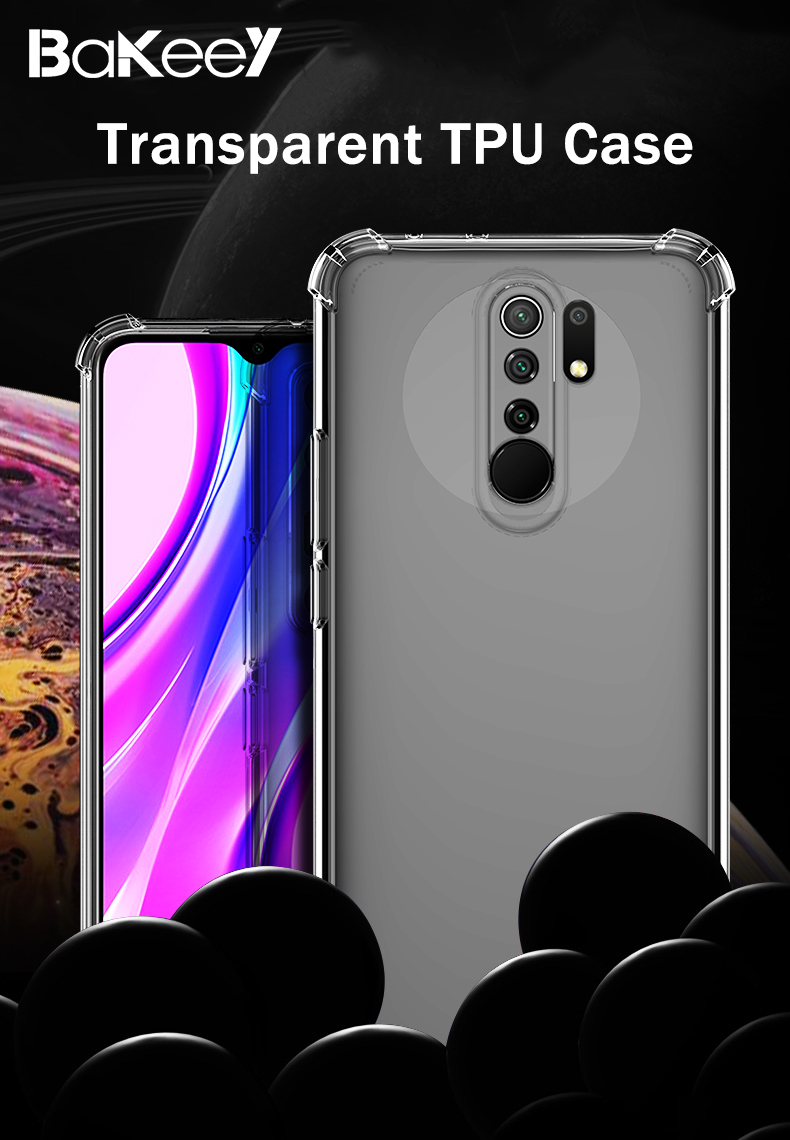 Bakeey-for-Xiaomi-Redmi-9-Case-Air-Bag-Shockproof-with-Lens-Protect-Transparent-Non-yellow-Soft-TPU--1706435-1