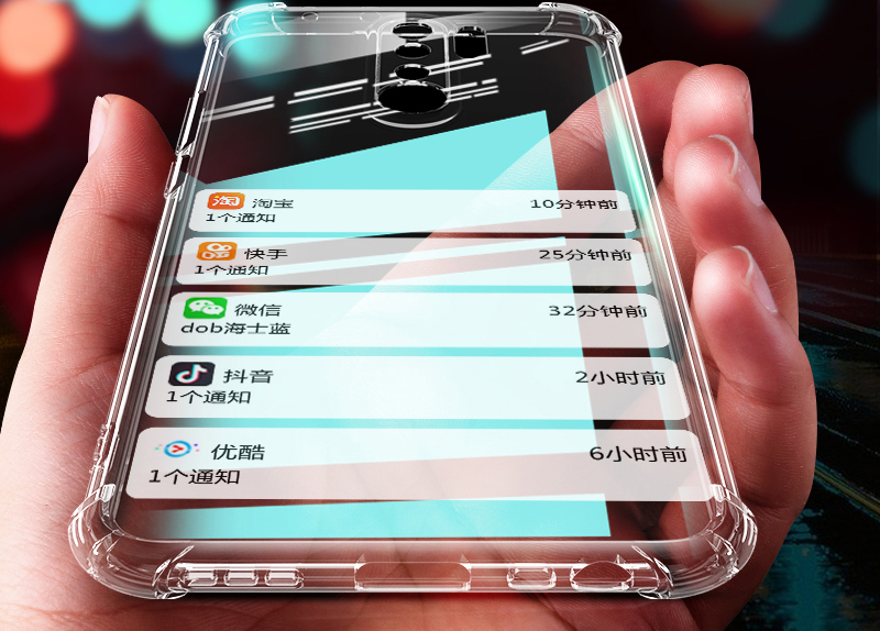 Bakeey-for-Xiaomi-Redmi-9-Case-Air-Bag-Shockproof-with-Lens-Protect-Transparent-Non-yellow-Soft-TPU--1706435-2