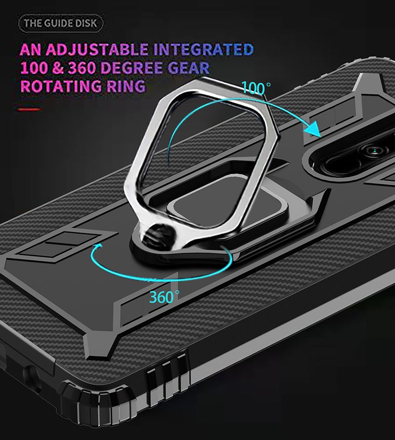 Bakeey-for-Xiaomi-Redmi-9-Case-Carbon-Fiber-Pattern-Armor-Shockproof-Anti-Fingerprint-with-360deg-Ro-1723207-6