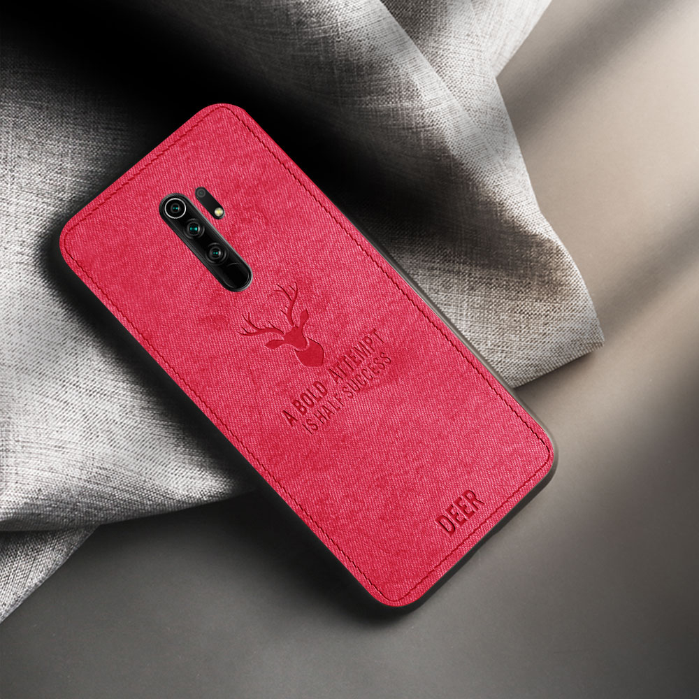 Bakeey-for-Xiaomi-Redmi-9-Case-Deer-Classic-Breathable-Canvas-Cloth-Shockproof-Protective-Case-Back--1708156-11