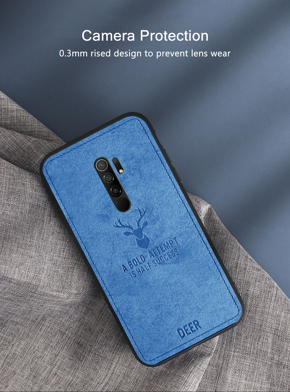 Bakeey-for-Xiaomi-Redmi-9-Case-Deer-Classic-Breathable-Canvas-Cloth-Shockproof-Protective-Case-Back--1708156-6