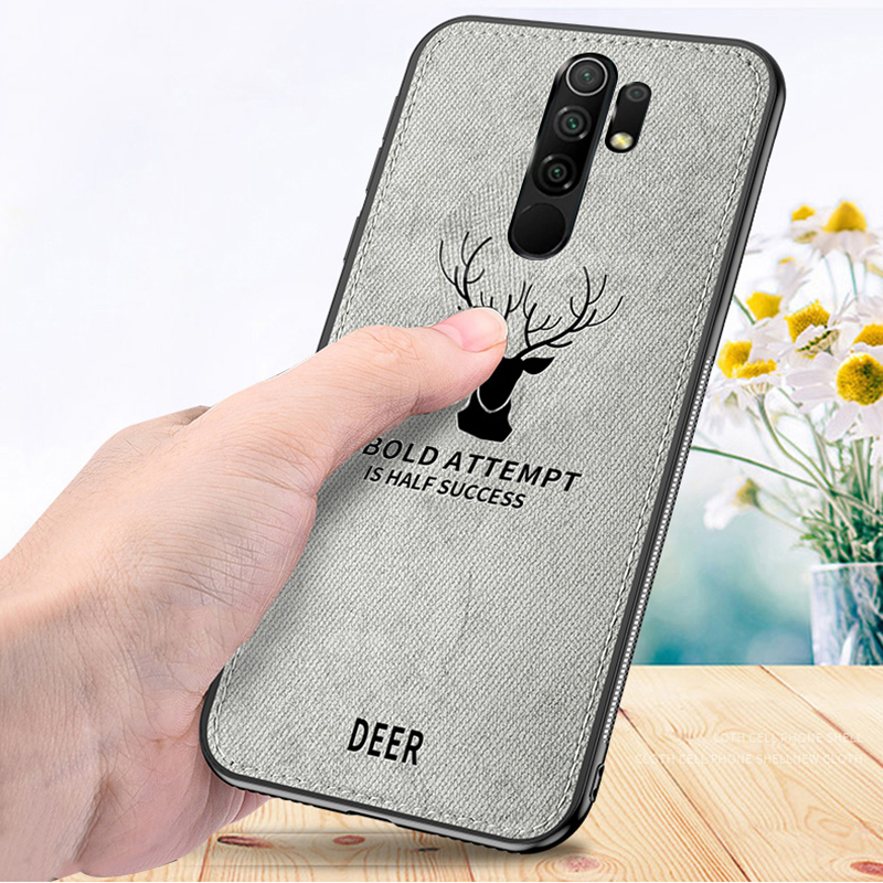 Bakeey-for-Xiaomi-Redmi-9-Case-Deer-Classic-Breathable-Canvas-Cloth-Shockproof-Protective-Case-Back--1708156-7