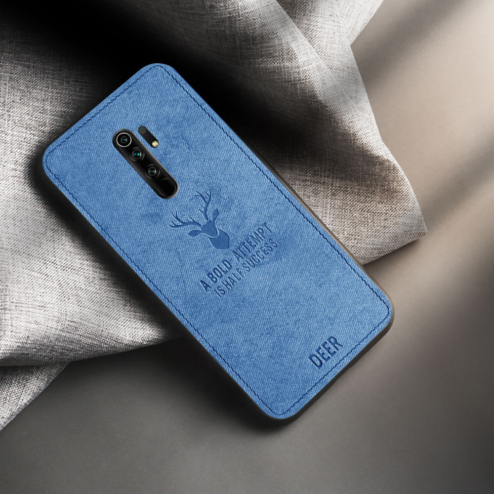 Bakeey-for-Xiaomi-Redmi-9-Case-Deer-Classic-Breathable-Canvas-Cloth-Shockproof-Protective-Case-Back--1708156-9