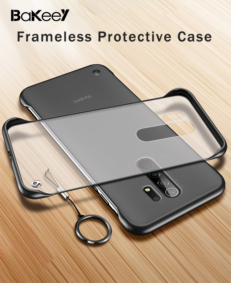 Bakeey-for-Xiaomi-Redmi-9-Case-Frameless-Ultra-Thin-Matte-with-Finger-Ring-Hard-PC-Protective-Case-B-1714496-1