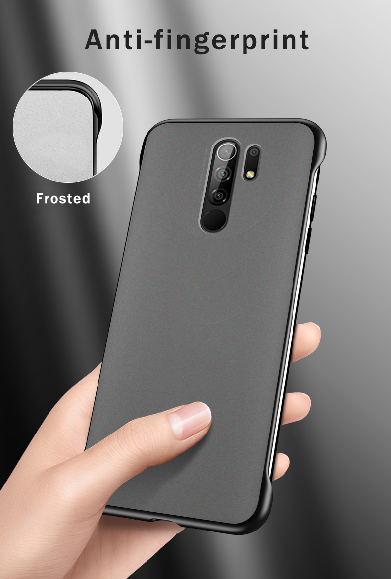 Bakeey-for-Xiaomi-Redmi-9-Case-Frameless-Ultra-Thin-Matte-with-Finger-Ring-Hard-PC-Protective-Case-B-1714496-6