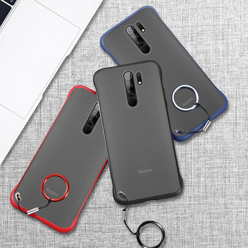 Bakeey-for-Xiaomi-Redmi-9-Case-Frameless-Ultra-Thin-Matte-with-Finger-Ring-Hard-PC-Protective-Case-B-1714496-10