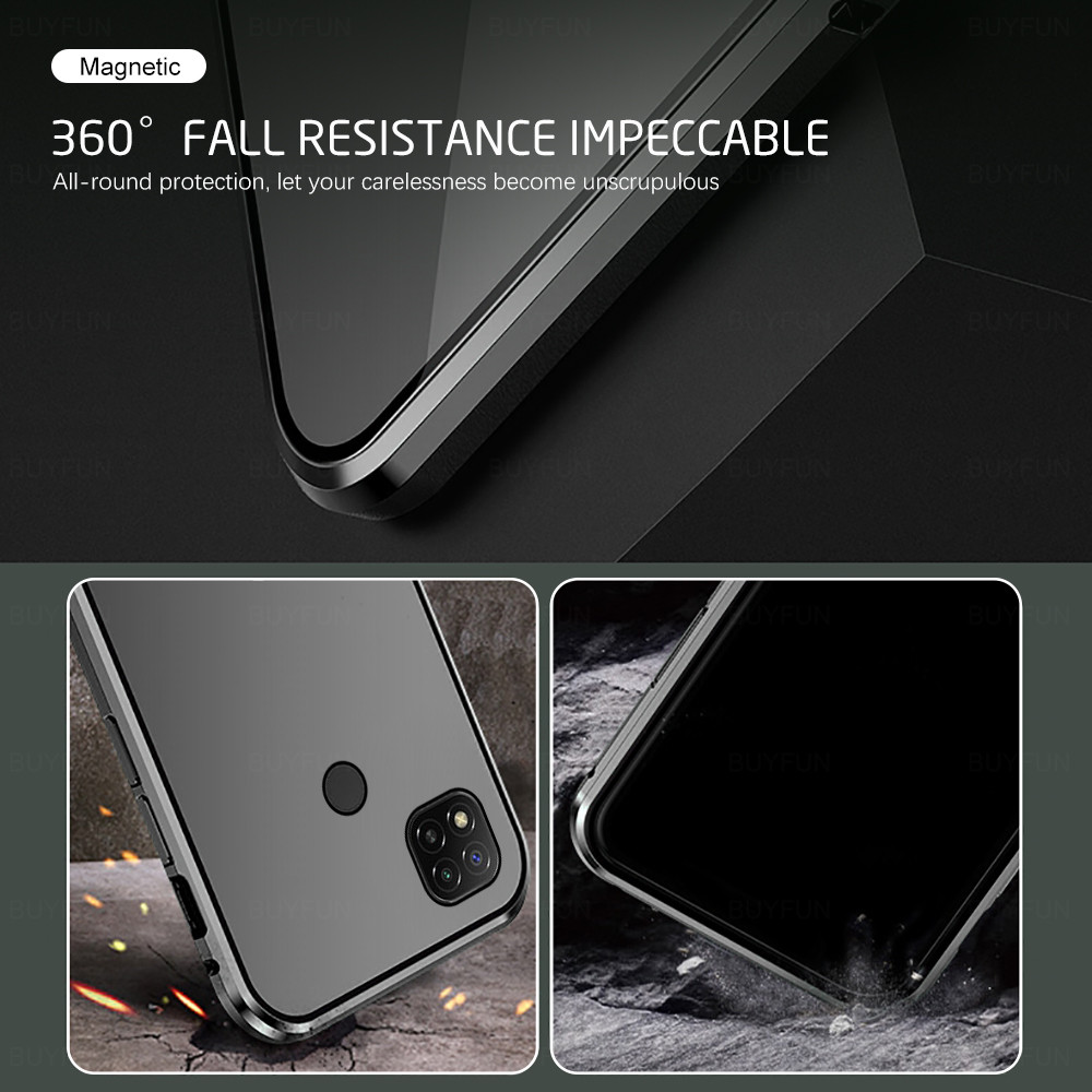 Bakeey-for-Xiaomi-Redmi-9C-Case-360ordm-Magnetic-Flip-Touch-Screen-Double-Sided-9H-Tempered-Glass--M-1763104-4