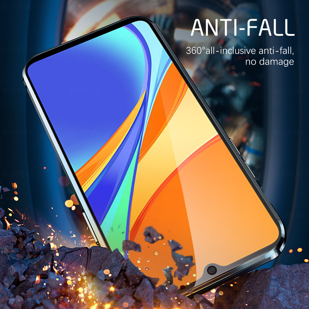 Bakeey-for-Xiaomi-Redmi-9C-Case-360ordm-Magnetic-Flip-Touch-Screen-Double-Sided-9H-Tempered-Glass--M-1763104-5