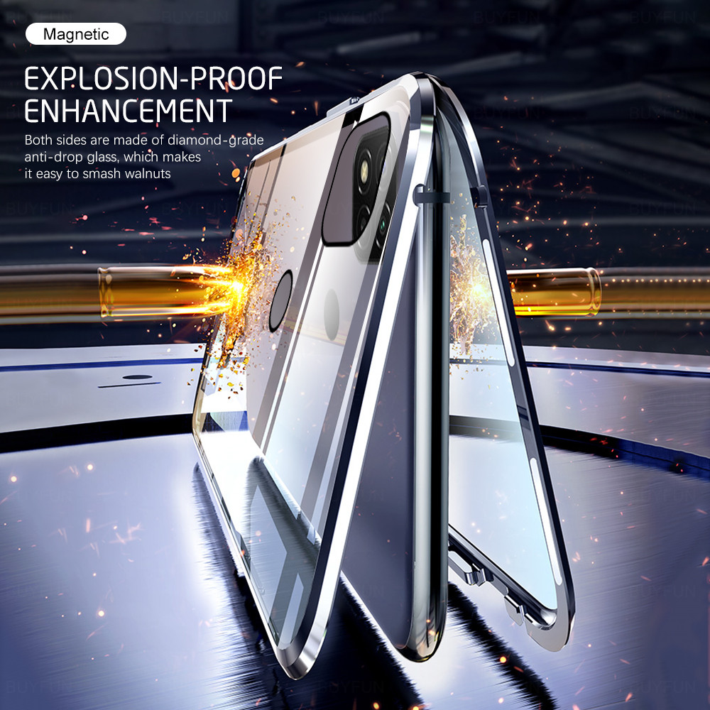 Bakeey-for-Xiaomi-Redmi-9C-Case-360ordm-Magnetic-Flip-Touch-Screen-Double-Sided-9H-Tempered-Glass--M-1763104-9
