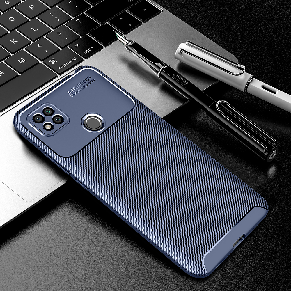 Bakeey-for-Xiaomi-Redmi-9C-Case-Luxury-Carbon-Fiber-Pattern-with-Lens-Protector-Shockproof-Silicone--1733114-11