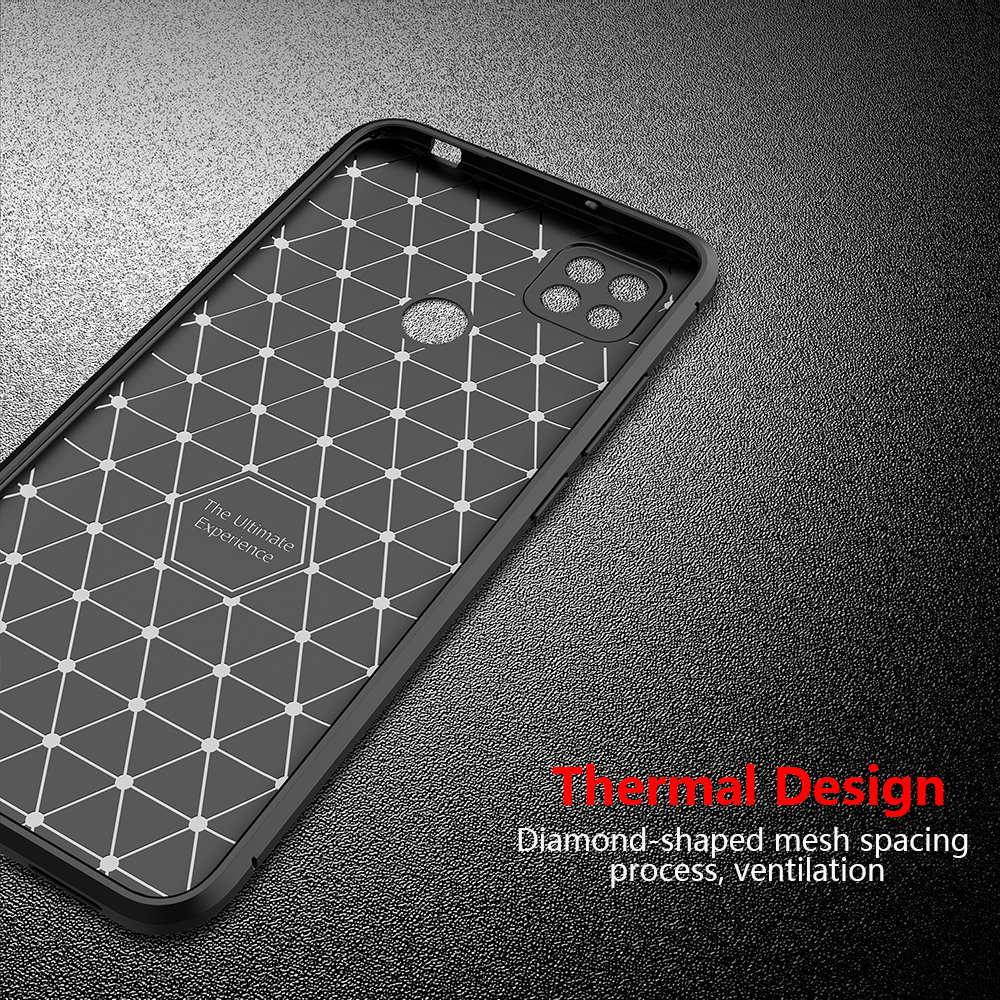 Bakeey-for-Xiaomi-Redmi-9C-Case-Luxury-Carbon-Fiber-Pattern-with-Lens-Protector-Shockproof-Silicone--1733114-8