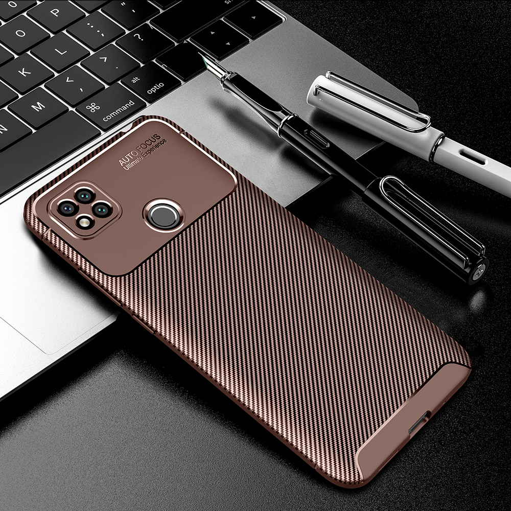 Bakeey-for-Xiaomi-Redmi-9C-Case-Luxury-Carbon-Fiber-Pattern-with-Lens-Protector-Shockproof-Silicone--1733114-9
