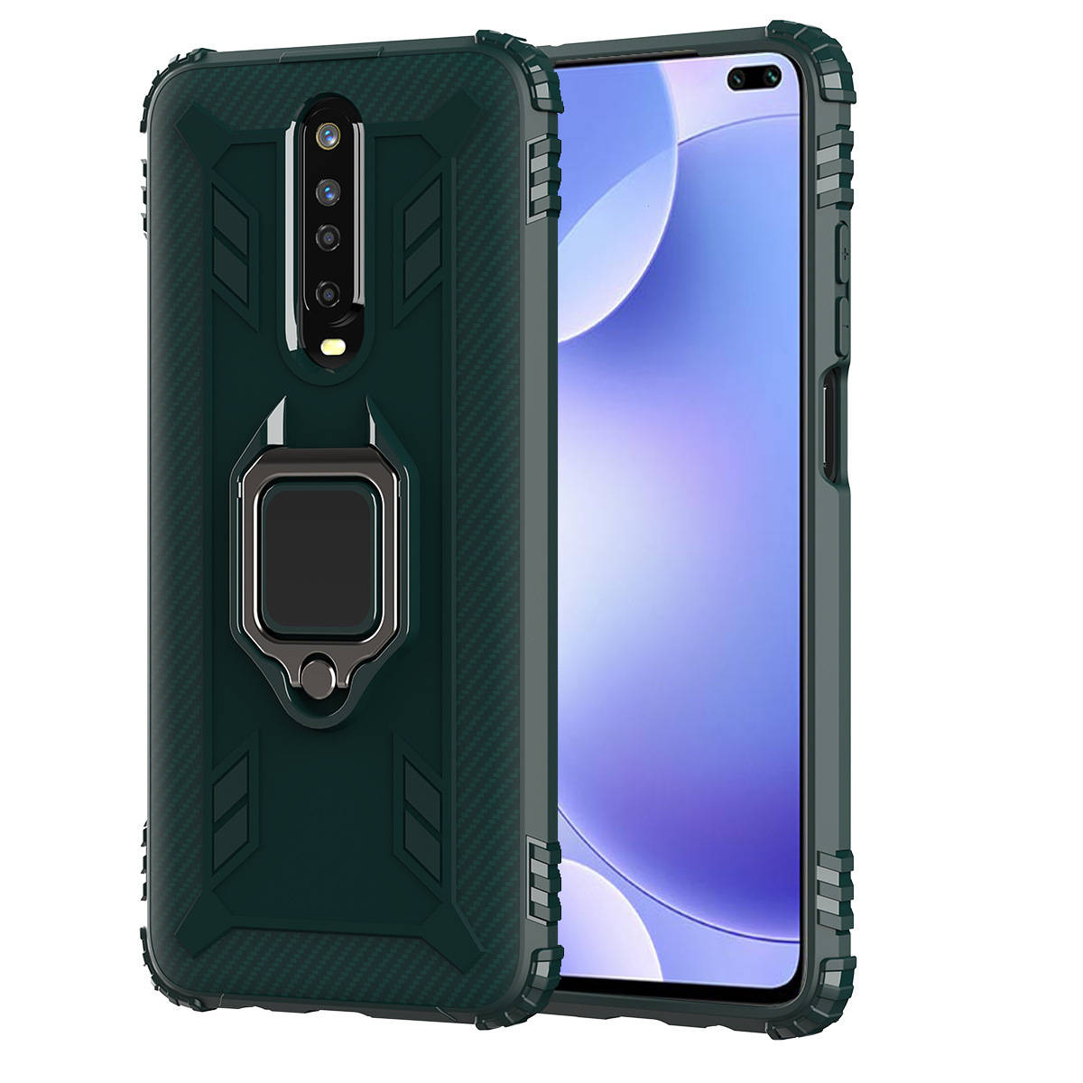 Bakeey-for-Xiaomi-Redmi-K30-Case-Carbon-Fiber-Pattern-Armor-Shockproof-Anti-fingerprint-with-360deg--1710080-3
