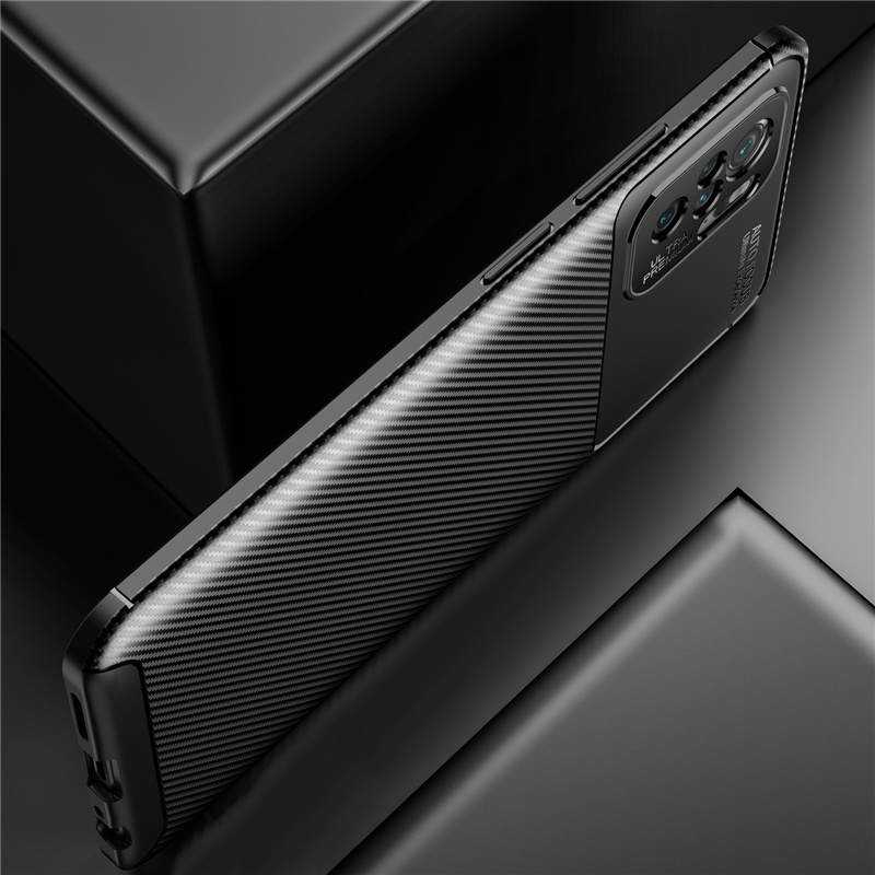 Bakeey-for-Xiaomi-Redmi-Note-10--Redmi-Note-10S-Case-Luxury-Carbon-Fiber-Pattern-with-Lens-Protector-1866138-4