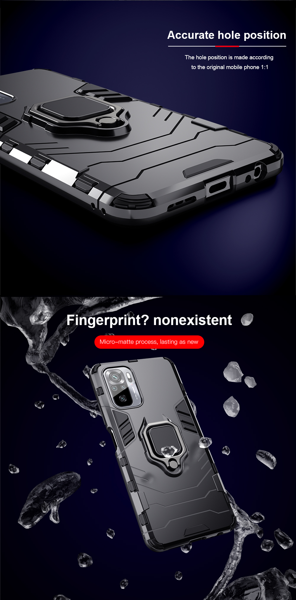 Bakeey-for-Xiaomi-Redmi-Note-10--Xiaomi-Redmi-Note-10S-Case-Armor-Shockproof-Magnetic-with-360-Rotat-1834935-5