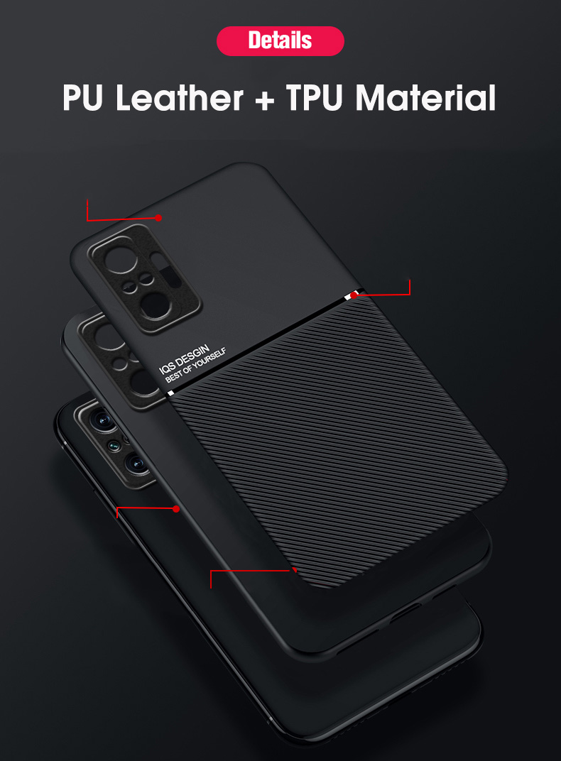 Bakeey-for-Xiaomi-Redmi-Note-10--Xiaomi-Redmi-Note-10S-Case-Magnetic-Leather-Texture-Non-Slip-TPU-Sh-1846732-3